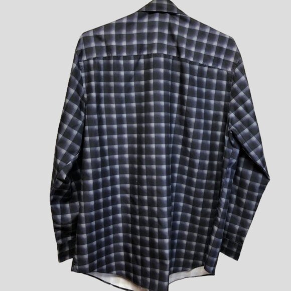 Kenneth Cole Reaction Purple & Black Long Sleeve Slim Fit Button Down Shirt - Picture 2 of 10